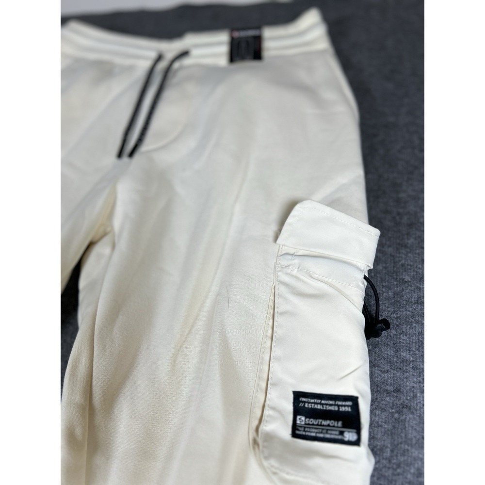 Southpole Authentic Collection Men's White Sweatpants Joggers Size Medium - Picture 2 of 6